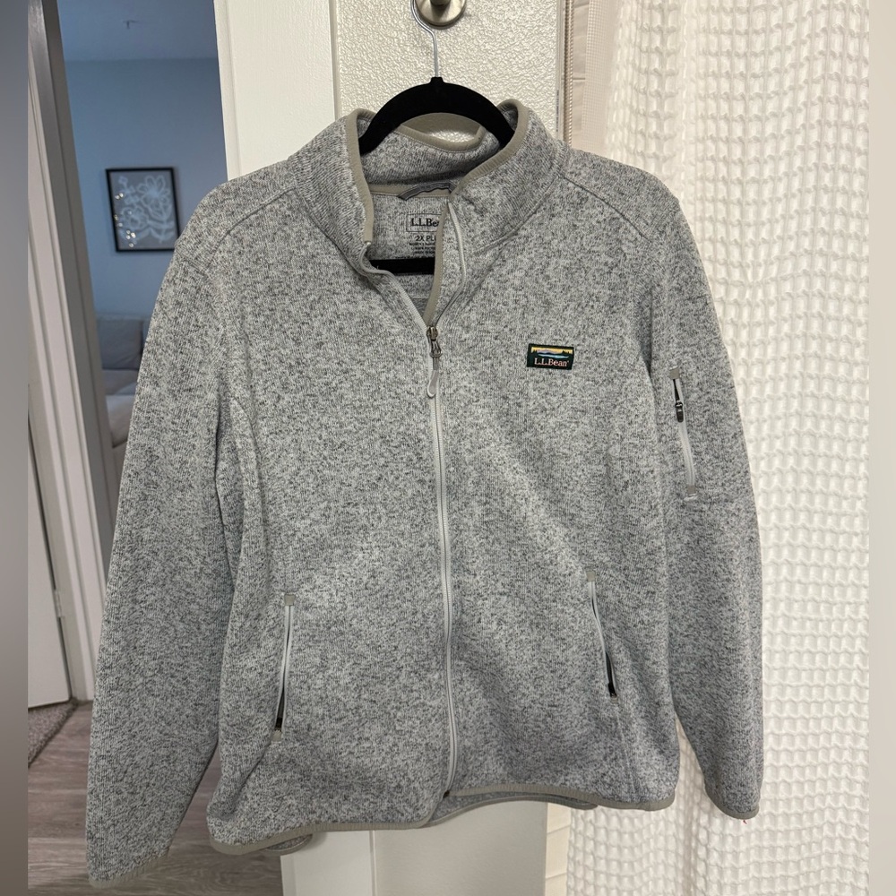 LL Bean sweater fleece full zip up jacket